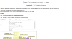 Desktop Screenshot of ceusearch.texasagriculture.gov